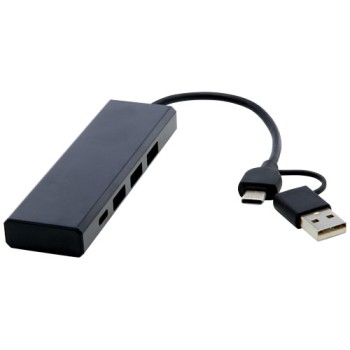 Hub USB 2.0 in alluminio riciclato RCS Rise - Gadget.it - 