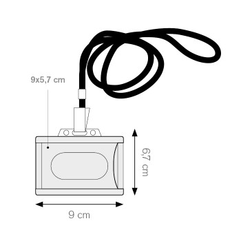 Portabadge con nastrino e clip - IDENTITY - Gadget.it - 