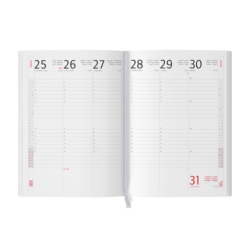 Agenda Settimanale Personalizzabile 17x24 cm – 132 Pagine Multilingue - Gadget.it - Interno Settimanale Personalizzato 17x24 cm