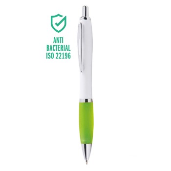 Penna a Sfera Bianca personalizzabile con Grip Colorata e Refill Jumbo - Gadget.it - Penna a Sfera Bianca personalizzabile con Grip Colorata e Refill Jumbo