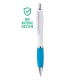 Penna a Sfera Bianca personalizzabile con Grip Colorata e Refill Jumbo - Gadget.it - Penna a Sfera Bianca personalizzabile con Grip Colorata e Refill Jumbo