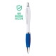 Penna a Sfera Bianca personalizzabile con Grip Colorata e Refill Jumbo - Gadget.it - Penna a Sfera Bianca personalizzabile con Grip Colorata e Refill Jumbo