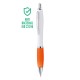Penna a Sfera Bianca personalizzabile con Grip Colorata e Refill Jumbo - Gadget.it - Penna a Sfera Bianca personalizzabile con Grip Colorata e Refill Jumbo