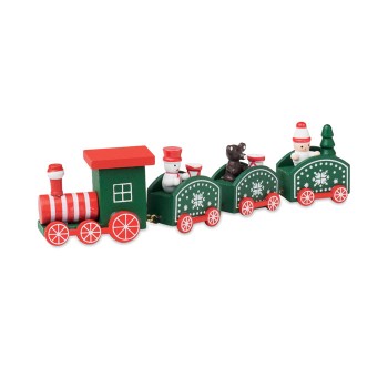 Treno di Natale in legno - JUNA - Gadget.it - 