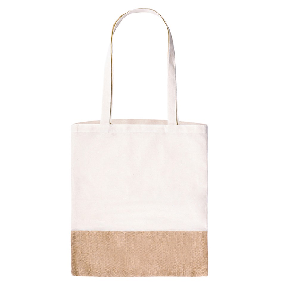 Shopper in cotone e juta 38x42 cm - KARA - Gadget.it - 