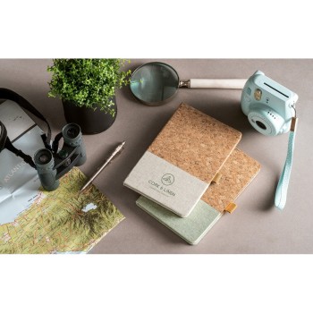KLEE. Block notes A5 in sughero e lino con pagine a righe - Gadget.it - 