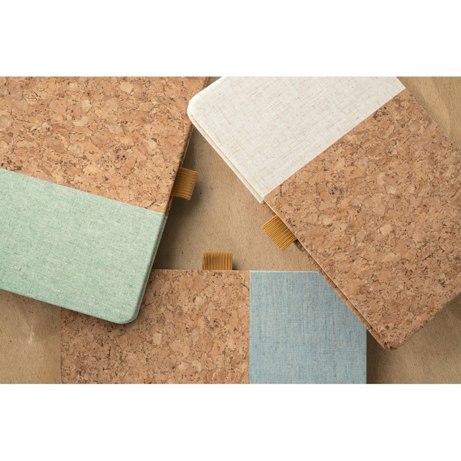 KLEE. Block notes A5 in sughero e lino con pagine a righe - Gadget.it - 
