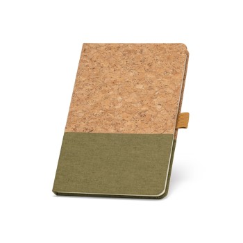 KLEE. Block notes A5 in sughero e lino con pagine a righe - Gadget.it - 