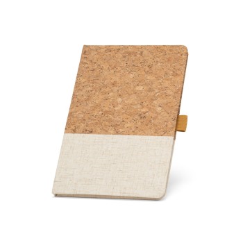 KLEE. Block notes A5 in sughero e lino con pagine a righe - Gadget.it - 