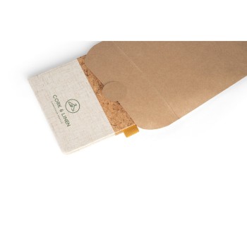 KLEE. Block notes A5 in sughero e lino con pagine a righe - Gadget.it - 