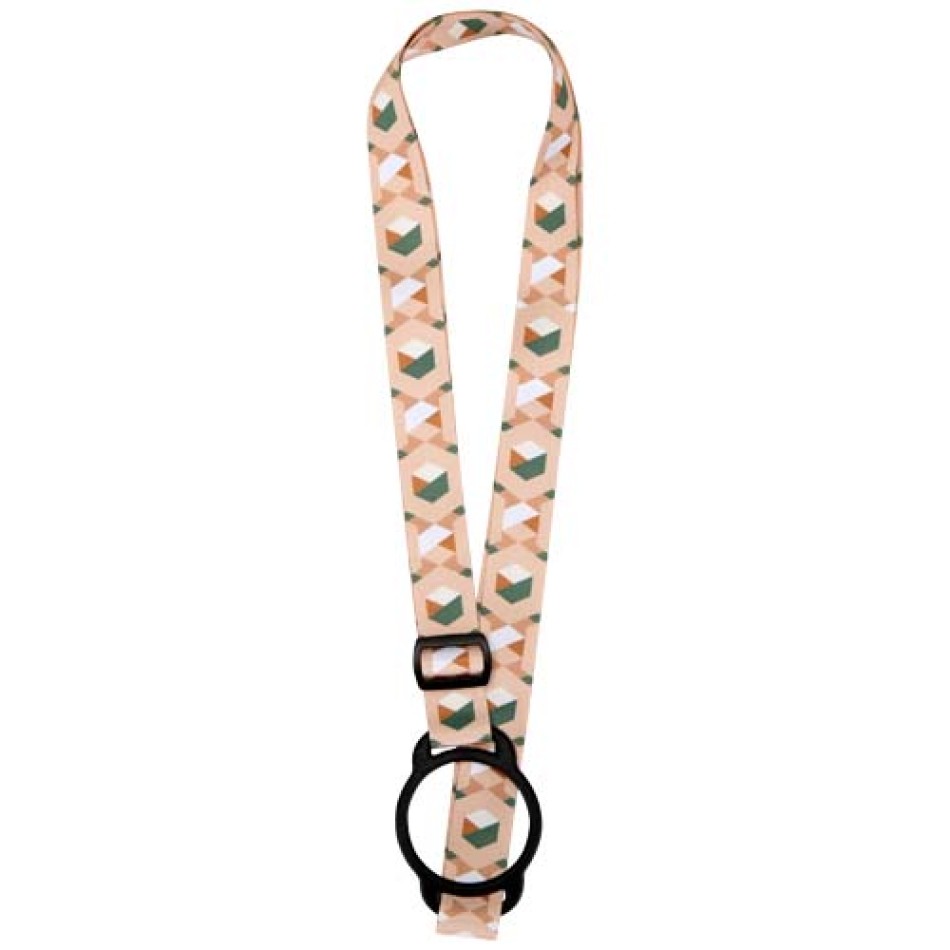 Lanyard per sublimazione in RPET con braccialetto in silicone Lior - Gadget.it - 