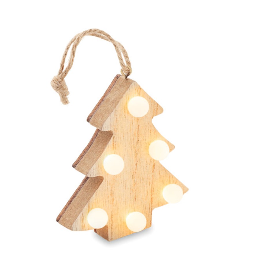 Albero di Natale in legno con luci - LULIE - Gadget.it - 
