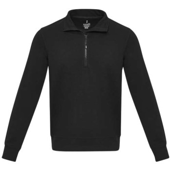 Maglione con cerniera a un quarto in tessuto riciclato unisex Aware™ Tin  - Gadget.it - 