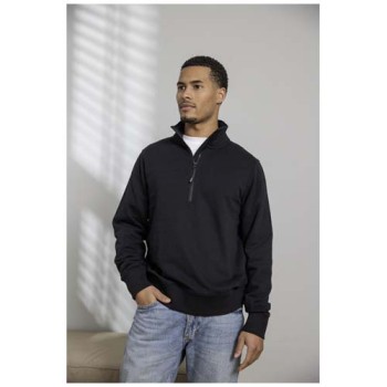 Maglione con cerniera a un quarto in tessuto riciclato unisex Aware™ Tin  - Gadget.it - 