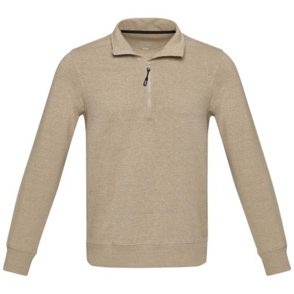 Maglione con cerniera a un quarto in tessuto riciclato unisex Aware™ Tin  - Gadget.it - 