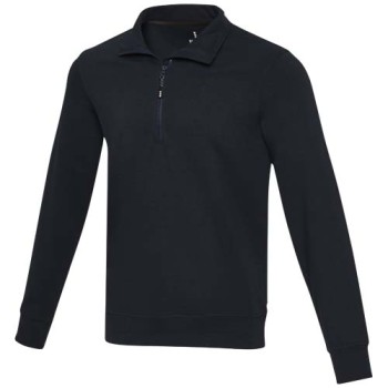 Maglione con cerniera a un quarto in tessuto riciclato unisex Aware™ Tin  - Gadget.it - 