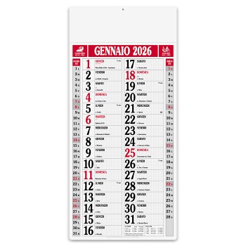 Calendario Olandese 33x17  - Gadget.it - Calendario Olandese Mensile Personalizzato con Testata Rinforzata 33x17 cm