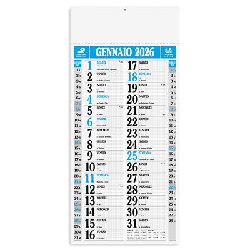 Calendario Olandese 33x17  - Gadget.it - Calendario Olandese Mensile Personalizzato con Testata Rinforzata 33x17 cm