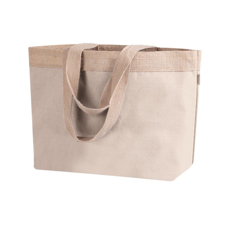 Shopper in cotone e juta 48x35x15 cm - MAYA - Gadget.it - 