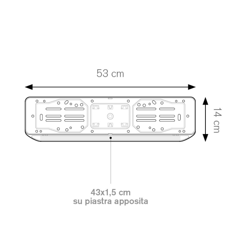 Portatarga posteriore auto con listello - Mcqueen - Gadget.it - 