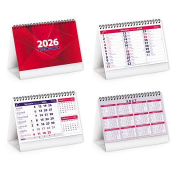 Calendario da tavolo 16x14,5 - Gadget.it - Calendario da Tavolo Mensile Spiralato Personalizzabile 16x14,5 cm