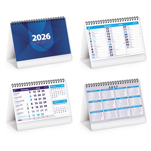 Calendario da tavolo 16x14,5 - Gadget.it - Calendario da Tavolo Mensile Spiralato Personalizzabile 16x14,5 cm