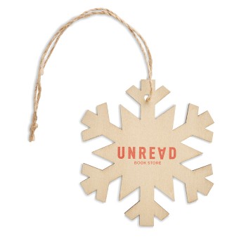 Decorazione fiocco di neve in legno - NEUY  - Gadget.it - 
