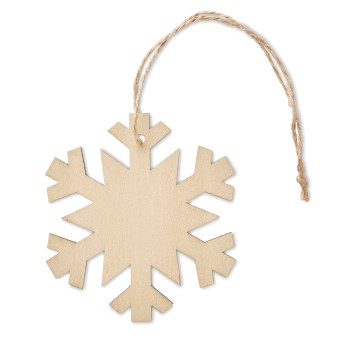 Decorazione fiocco di neve in legno - NEUY  - Gadget.it - 