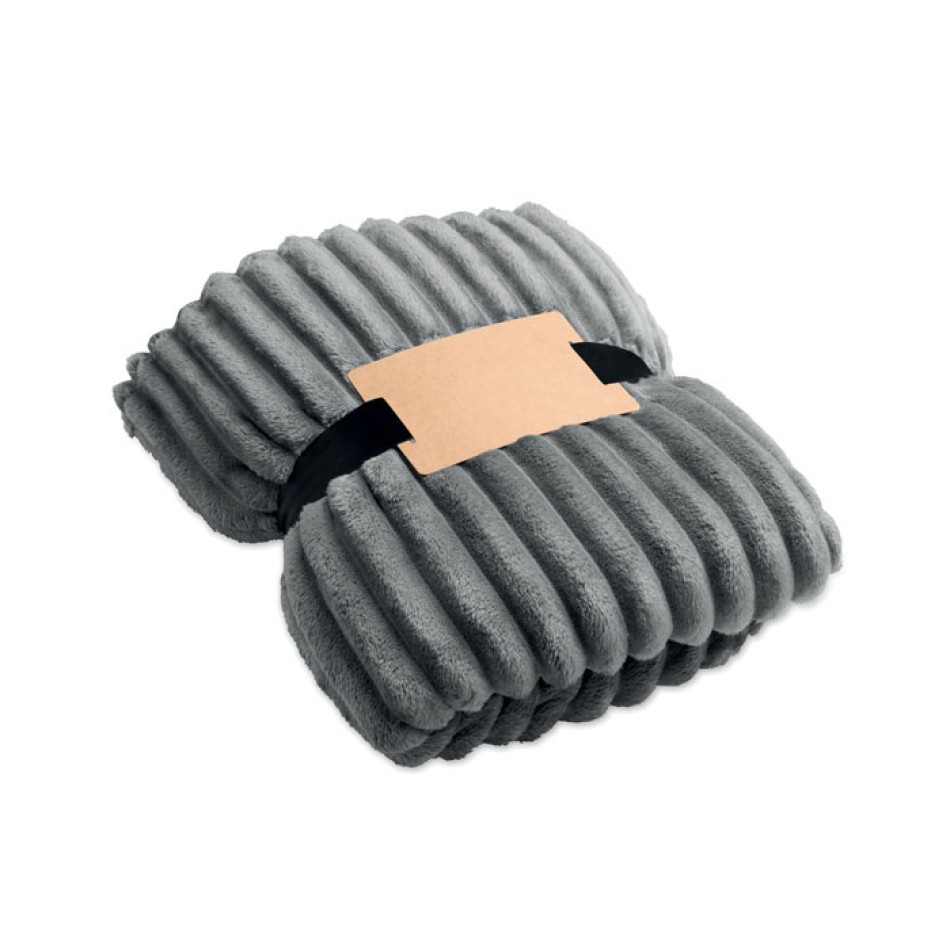 NIEVE - Coperta a righe in pile RPET - Gadget.it - 