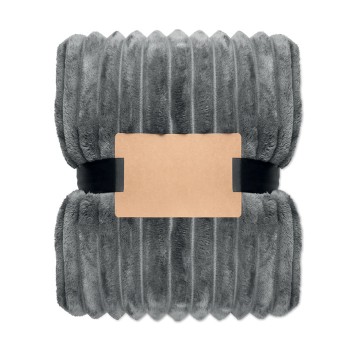 NIEVE - Coperta a righe in pile RPET - Gadget.it - 