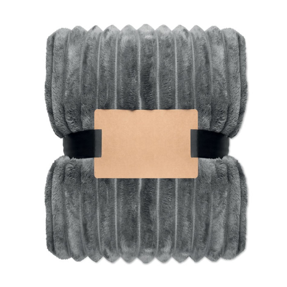 NIEVE - Coperta a righe in pile RPET - Gadget.it - 