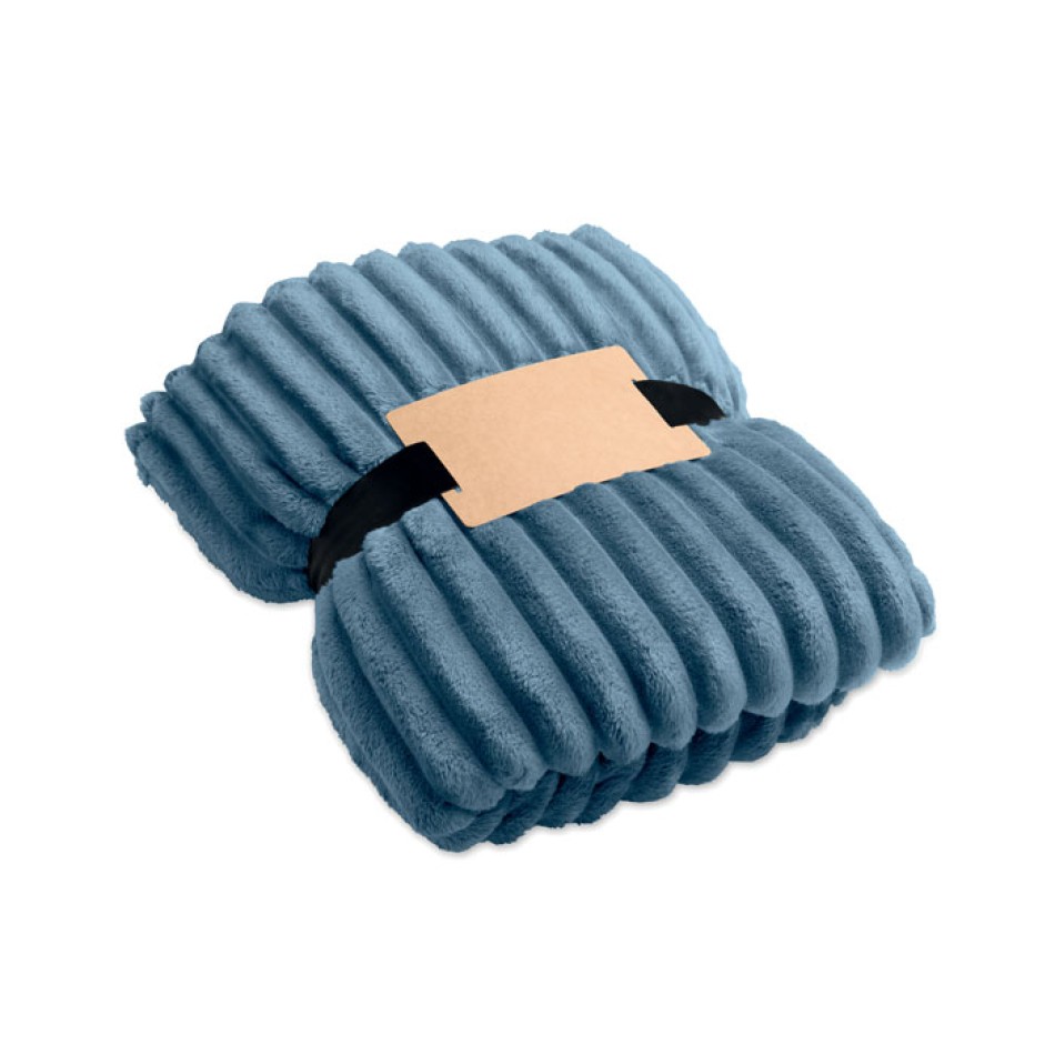 NIEVE - Coperta a righe in pile RPET - Gadget.it - 