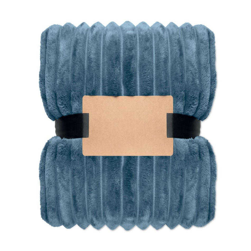 NIEVE - Coperta a righe in pile RPET - Gadget.it - 