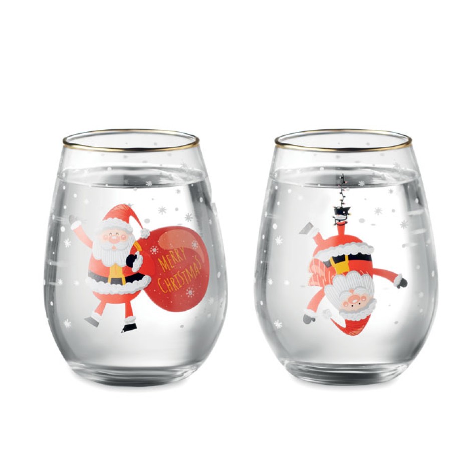 Set di 2 bicchieri di Natale in vetro - NOEL - Gadget.it - 
