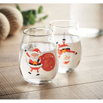Set di 2 bicchieri di Natale in vetro - NOEL - Gadget.it - 