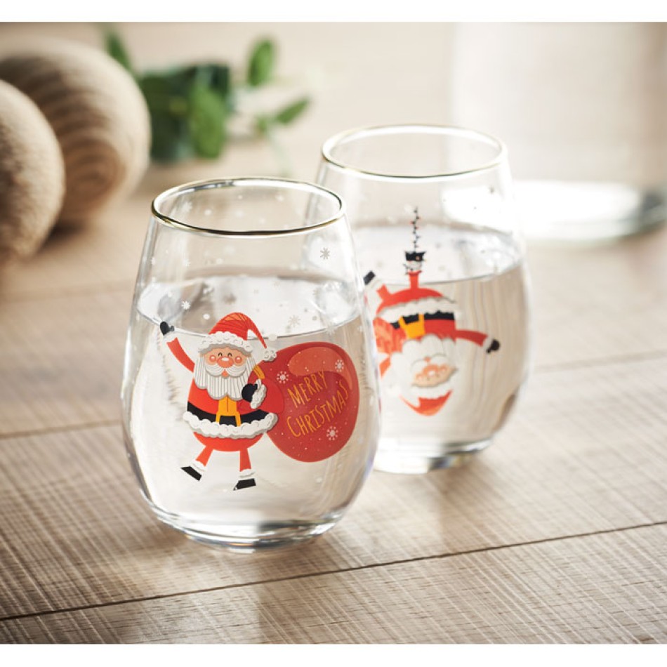Set di 2 bicchieri di Natale in vetro - NOEL - Gadget.it - 
