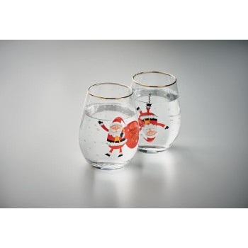 Set di 2 bicchieri di Natale in vetro - NOEL - Gadget.it - 