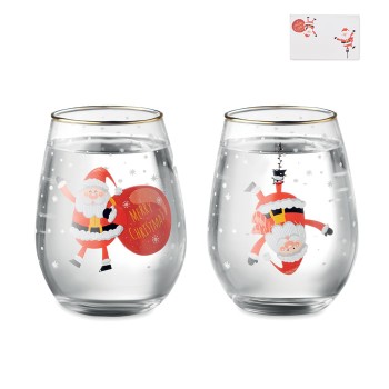 Set di 2 bicchieri di Natale in vetro - NOEL - Gadget.it - 