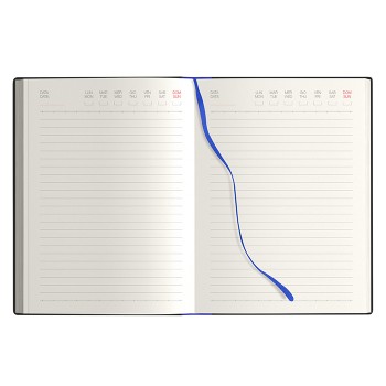Notes Perpetuo A5 15x21  - Gadget.it - Notes Perpetuo A5 Multilingue con Planning e Chiusura a Elastico 15x21 cm