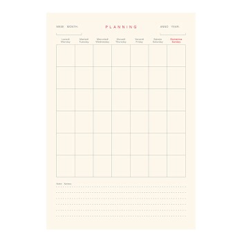 Notes Perpetuo 14x20,5  - Gadget.it - Notes Perpetuo Flessibile con Planning e Chiusura a Elastico 14x20,5 cm