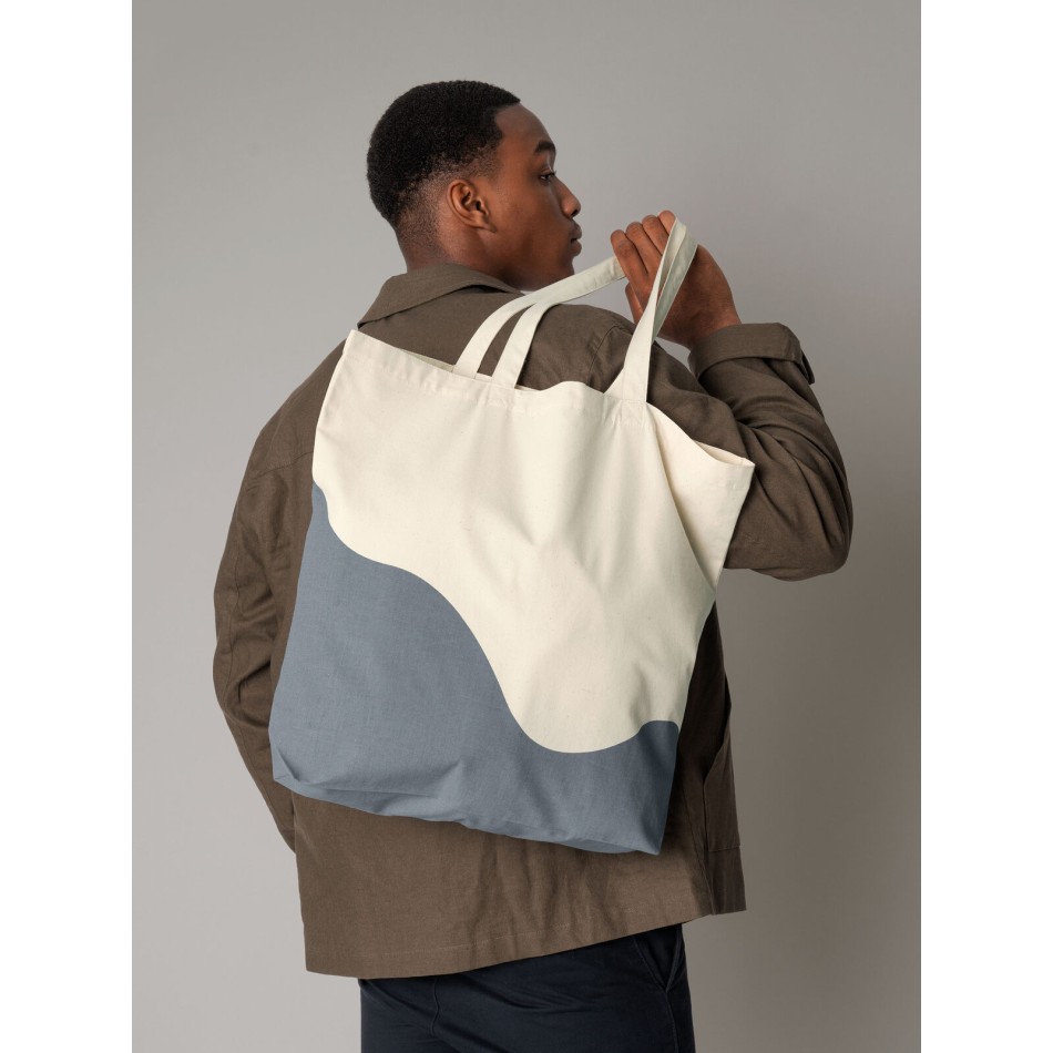 Organic Cotton Wave Print Maxi Tote - Gadget.it - 