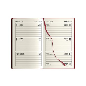 Parure Agenda Settimanale Tascabile e Penna 9x14 - Gadget.it - Parure Agenda Settimanale 192 Pagine con Penna, Tasca ed Elastico 9x14 cm