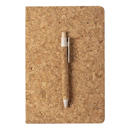 Parure notes neutro e penna sughero - CORK - Gadget.it - 