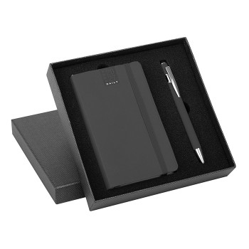 Agenda Giornaliera Personalizzabile con Penna in Metallo – 402 Pagine, S/D Abbinati - Gadget.it - Agenda Giornaliera Personalizzabile da 402 Pagine con Penna in Metallo