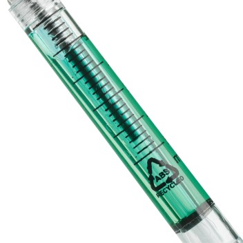 Penna a sfera in ABS riciclato a forma di siringa Dr. David - Gadget.it - 