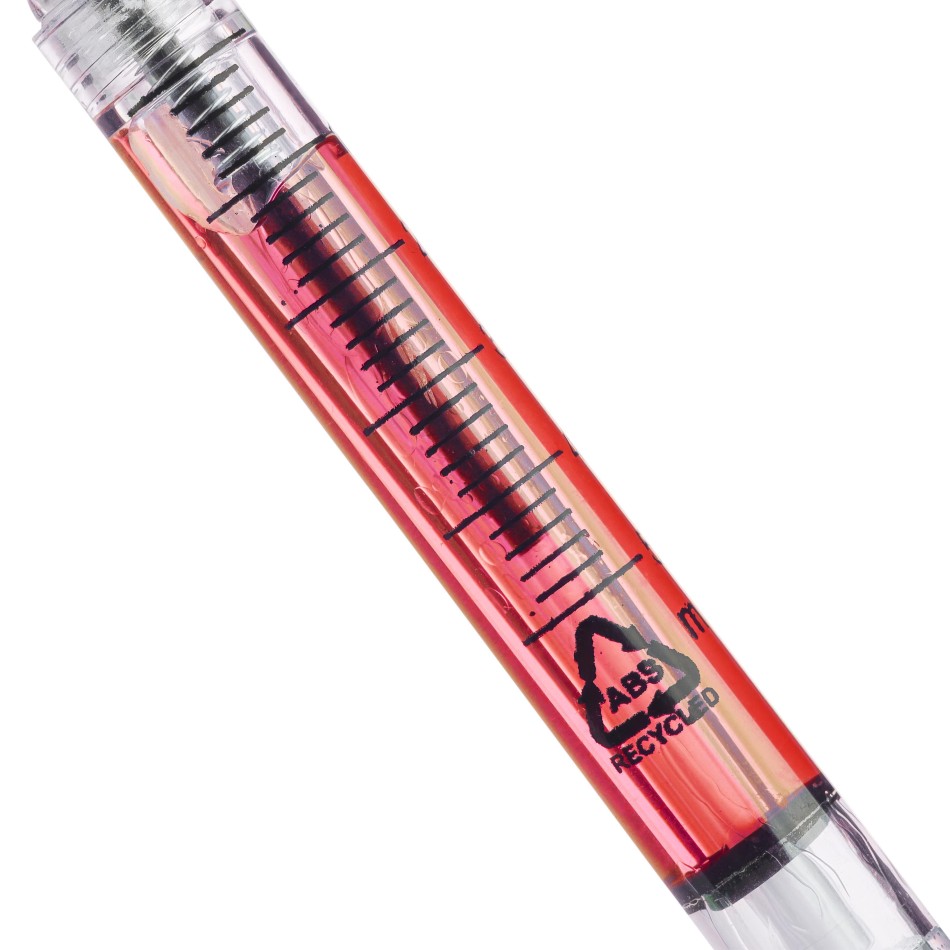 Penna a sfera in ABS riciclato a forma di siringa Dr. David - Gadget.it - 