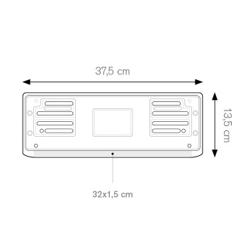 Portatarga anteriore auto - Plum - Gadget.it - 