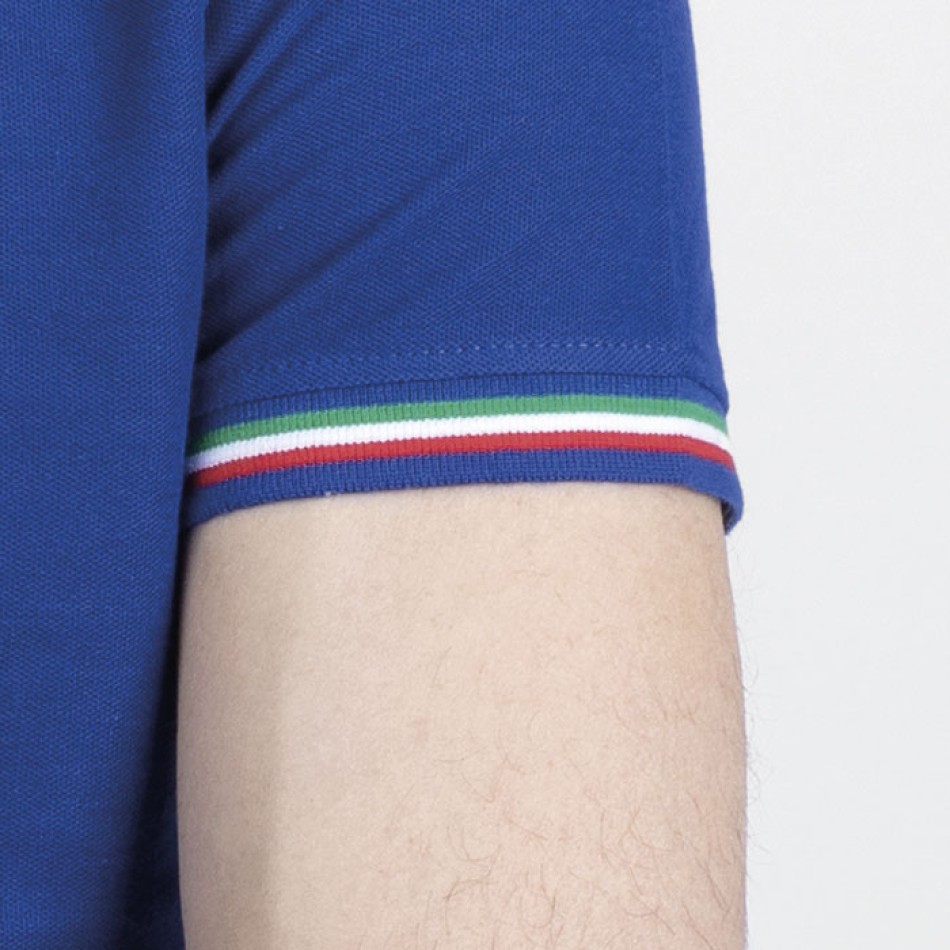 Polo Mezza Manica in Cotone con Profili Tricolore 180 g/m² - Gadget.it - 