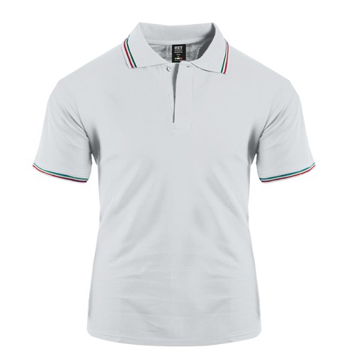 Polo Mezza Manica in Cotone con Profili Tricolore 180 g/m² - Gadget.it - 
