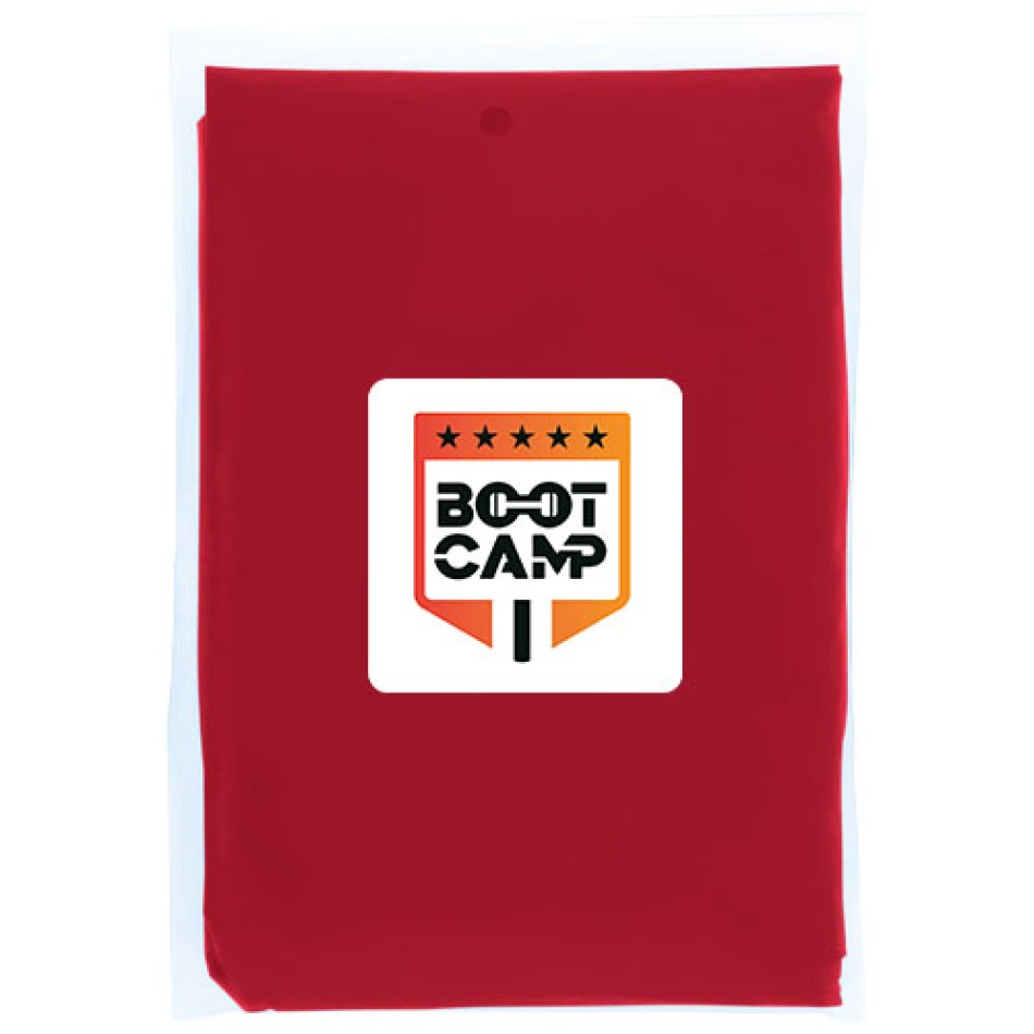 Poncho impermeabile monouso in materiale riciclato certificato GRS con custodia Mayan  - Gadget.it - 